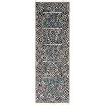 SAFAVIEH Aspen Marcoantonio Floral Wool Runner Rug, Blue/Beige, 2'3" x 8'