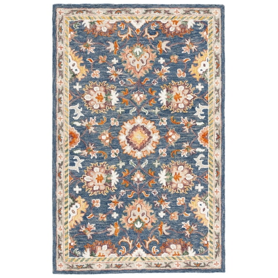 SAFAVIEH Aspen Marisa Tribal Area Rug, Blue/Rust, 3' x 5'