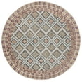 thumbnail image 1 of SAFAVIEH Aspen Maurice Geometric Diamonds Wool Area Rug, Green/Red, 6' x 6' Round, 1 of 7