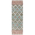 thumbnail image 1 of SAFAVIEH Aspen Maurice Geometric Wool Runner Rug, Green/Red, 2'3" x 9', 1 of 7