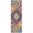 thumbnail image 1 of SAFAVIEH Aspen Mia Geometric Diamonds Wool Runner Rug, Blue/Multi, 2'3" x 11', 1 of 5