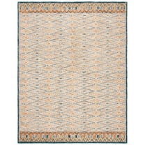 SAFAVIEH Aspen Millicent Geometric Diamonds Wool Area Rug, Gold/Rust, 5' x 8'