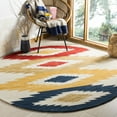 thumbnail image 1 of SAFAVIEH Aspen Mladen Southwestern Wool Area Rug, Ivory/Multi, 7' x 7' Round, 1 of 5
