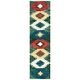 thumbnail image 1 of SAFAVIEH Aspen Mladen Southwestern Wool Runner Rug, Green/Red, 2'3" x 9', 1 of 8