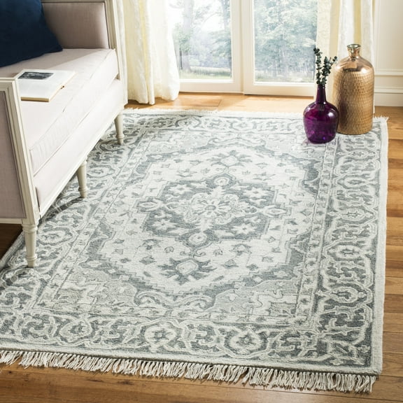 SAFAVIEH Aspen Norwood Southwestern Wool Area Rug, Grey/Light Grey, 8' x 10'