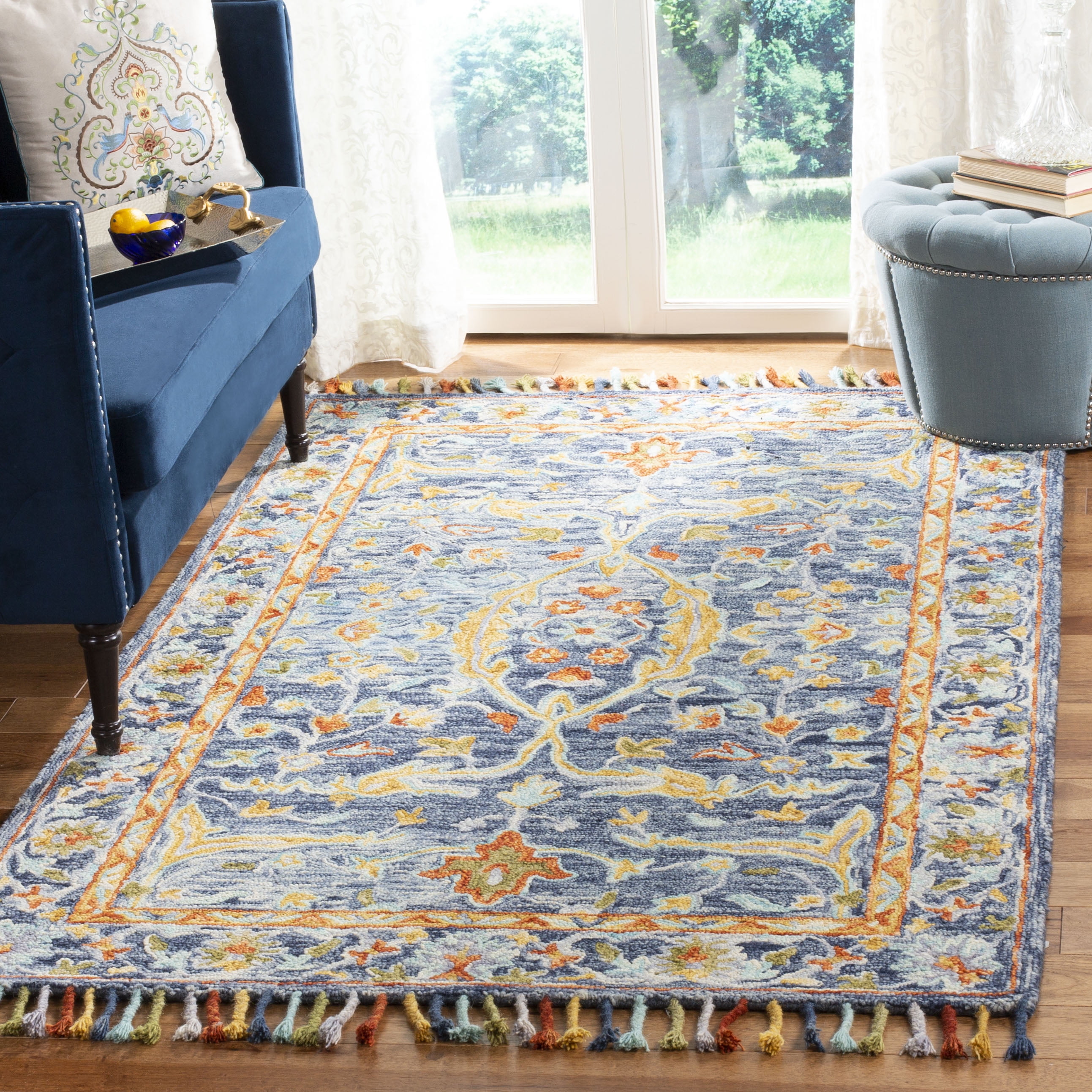 Handmade Multicolor Wool 9' x 12' Tufted Area Rug
