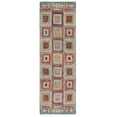 thumbnail image 1 of SAFAVIEH Aspen Priscilla Geometric Squares Wool Runner Rug, Pink/Gold, 2'3" x 7', 1 of 7