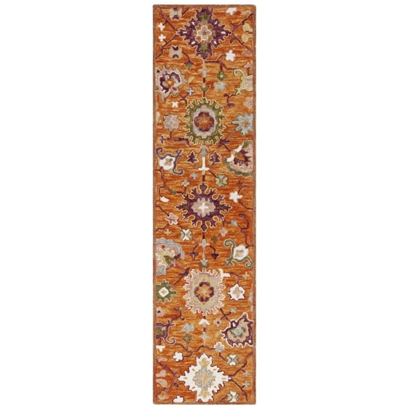 SAFAVIEH Aspen Quinten Tribal Runner Rug, Rust/Green, 2'3" x 9'