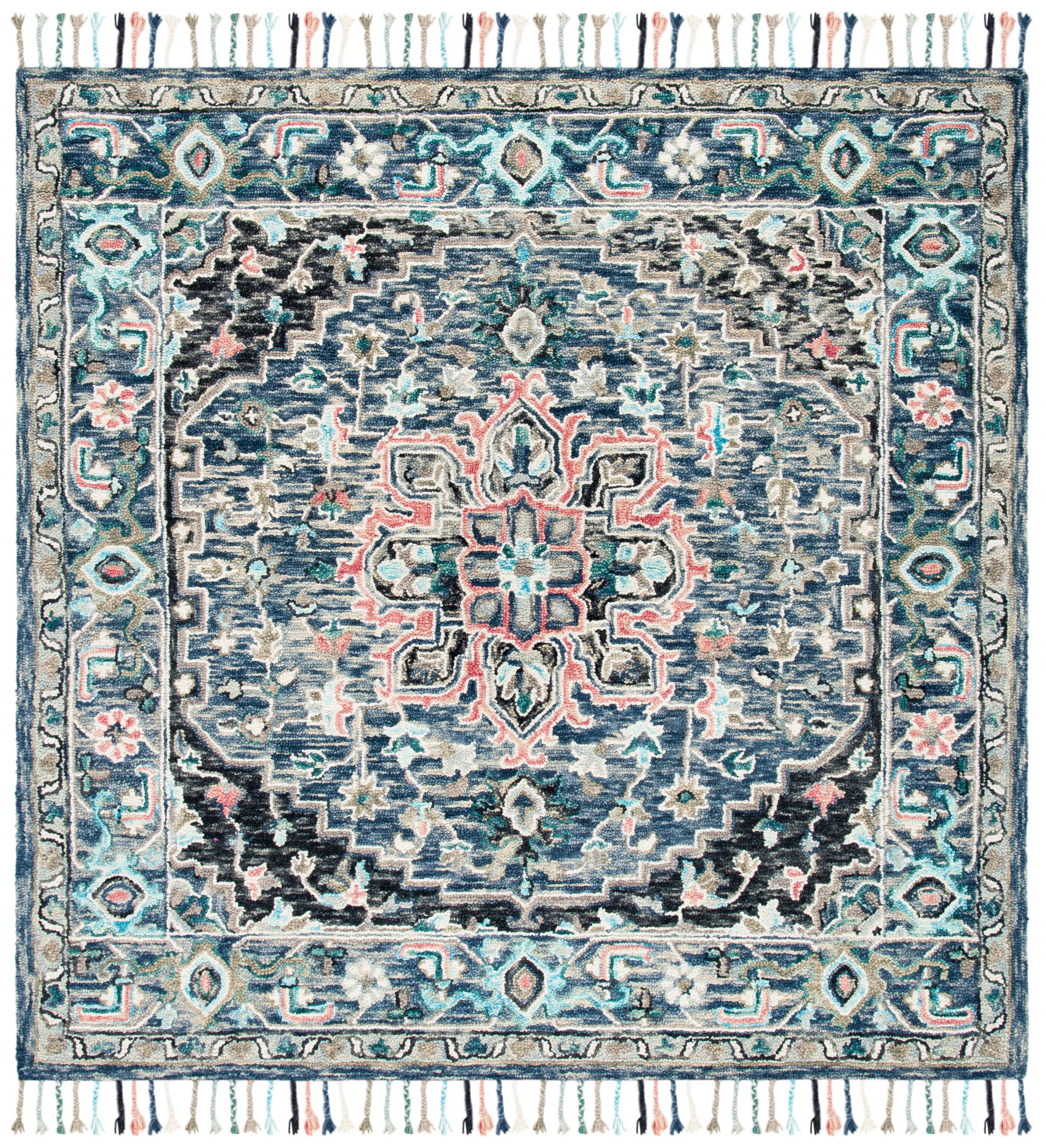 SAFAVIEH Aspen Rihanna Oriental Area Rug, Pink/Blue, 3' x 3' Square