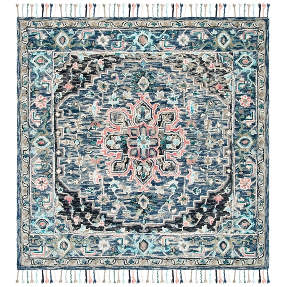 SAFAVIEH Aspen Rihanna Oriental Area Rug, Pink/Blue, 5' x 5' Square