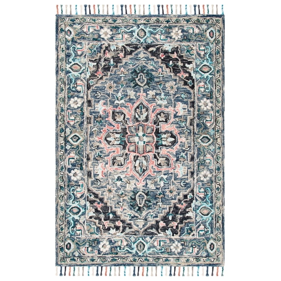 SAFAVIEH Aspen Rihanna Oriental Area Rug, Pink/Blue, 6' x 9'