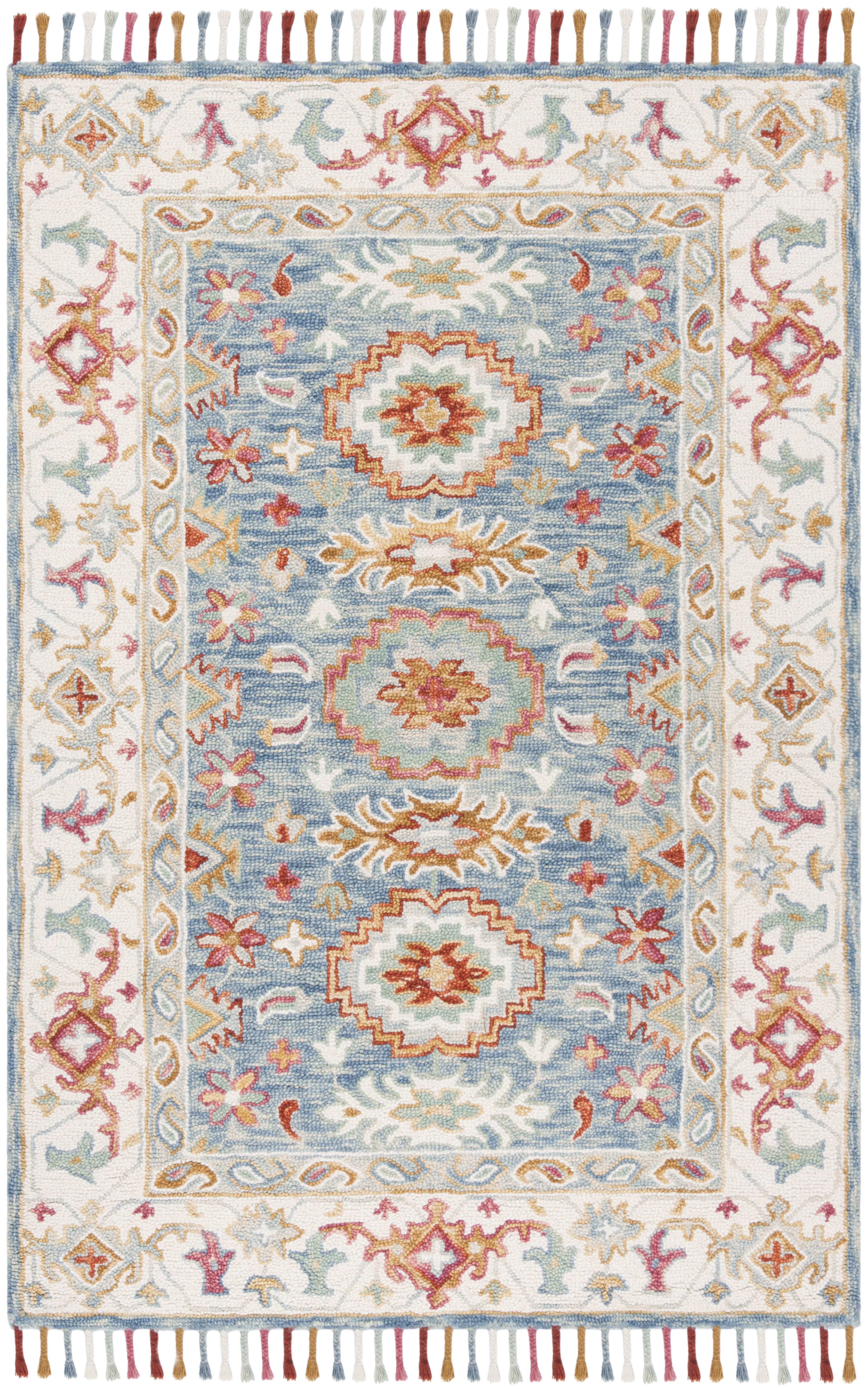 Aspen 10' x 14' Blue Hand-Tufted Wool Area Rug