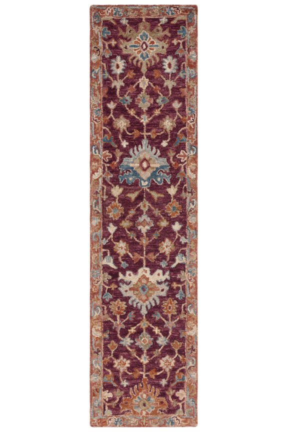 Aspen Rupert Tribal Runner Rug, Red/Pink, 2'3" x 9'