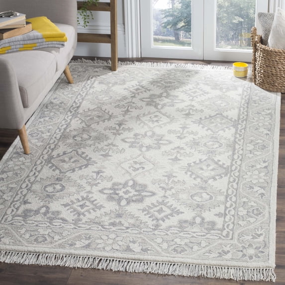 SAFAVIEH Aspen Shannen Southwestern Wool Area Rug, Light Grey/Grey, 5' x 8'