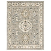 SAFAVIEH Aspen Stafford Floral Bordered Wool Area Rug, Moss/Ivory, 11' x 15'