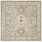 SAFAVIEH Aspen Stafford Oriental Wool Area Rug, Moss/Ivory, 3' x 3' Square