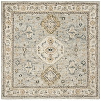 SAFAVIEH Aspen Stafford Oriental Wool Area Rug, Moss/Ivory, 3' x 3' Square