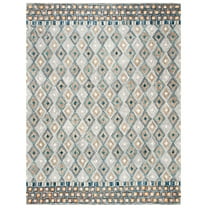 SAFAVIEH Aspen Stars Geometric Diamonds Wool Area Rug, Green/Gold, 8' x 10'