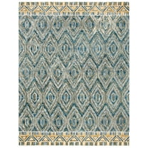 SAFAVIEH Aspen Sylvester Geometric Wool Area Rug, Blue/Gold, 8' x 10'