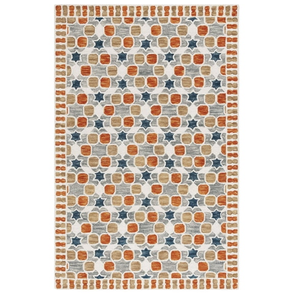 SAFAVIEH Aspen Vincent Geometric Area Rug, Ivory/Grey, 5' x 8'