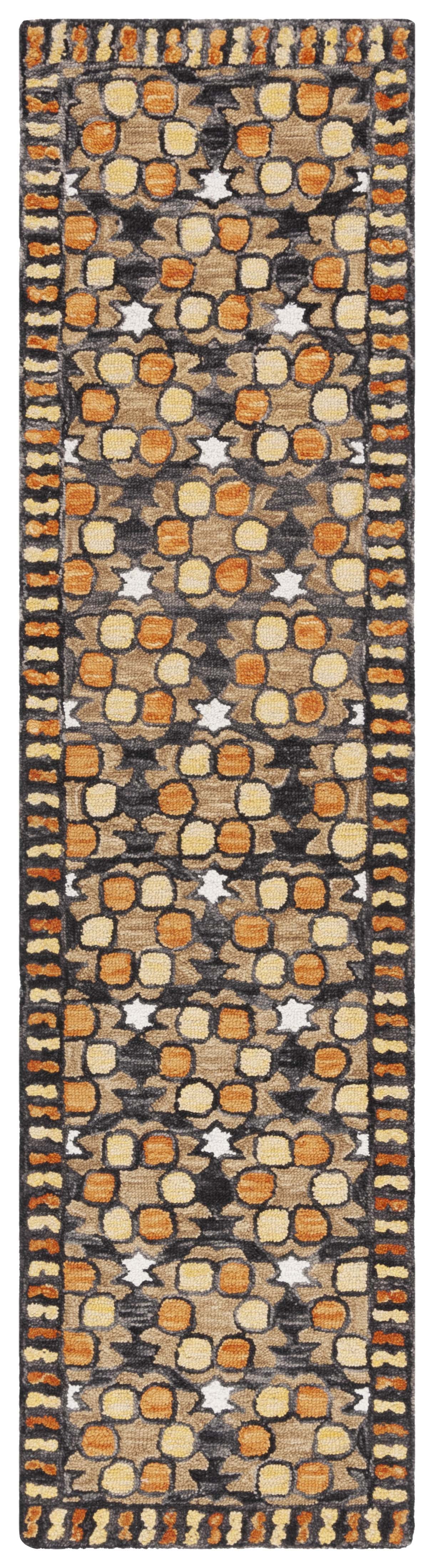 SAFAVIEH Aspen Vincent Geometric Runner Rug, Light Yellow/Orange, 2'3" x 9'