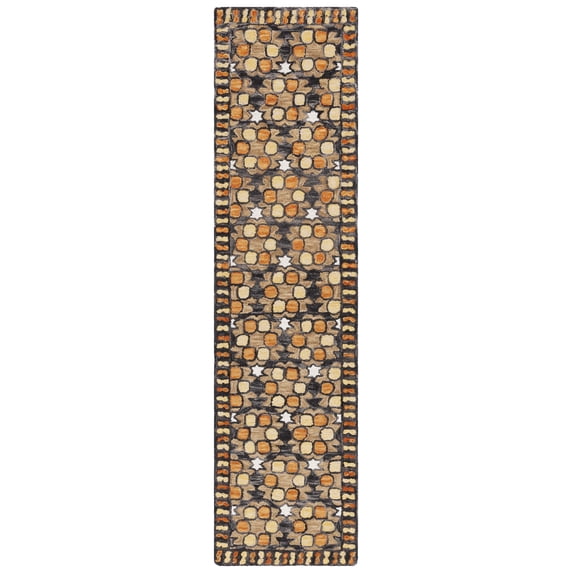 SAFAVIEH Aspen Vincent Geometric Runner Rug, Light Yellow/Orange, 2'3" x 9'