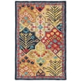 thumbnail image 1 of Safavieh Aspen Rug Collection Contemporary Boho Tufted Blue/Orange Geometric;Floral;Border Area Rugs, 3' x 5', 1 of 6