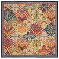 thumbnail image 1 of SAFAVIEH Aspen Warren Geometric Wool Area Rug, Blue/Orange, 9' x 9' Square, 1 of 5