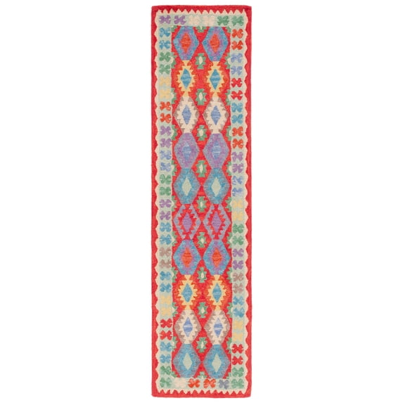 SAFAVIEH Aspen Warwick Tribal Runner Rug, Red/Blue, 2'3" x 9'