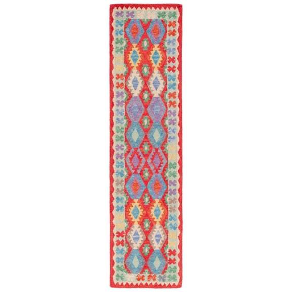 SAFAVIEH Aspen Warwick Tribal Runner Rug, Red/Blue, 2'3" x 9'