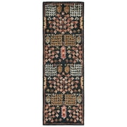SAFAVIEH Aspen Wilhelmina Floral Wool Runner Rug, Black/Red, 2'3" x 5'