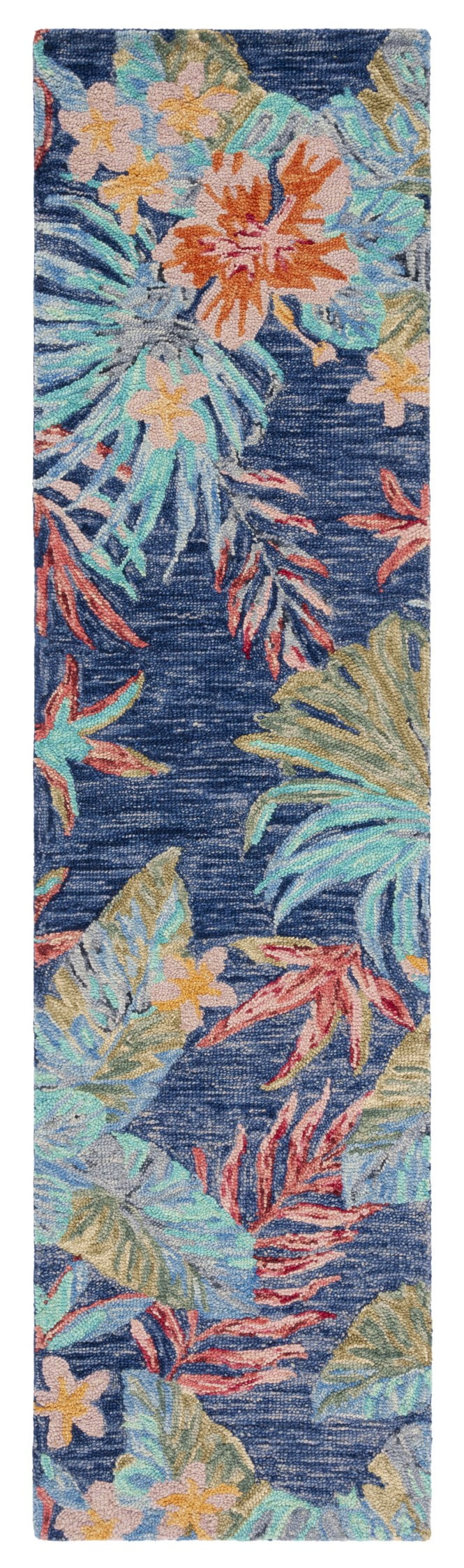 SAFAVIEH Aspen Willoughby Floral Wool Runner Rug, Blue/Pink, 2'3" x 9'