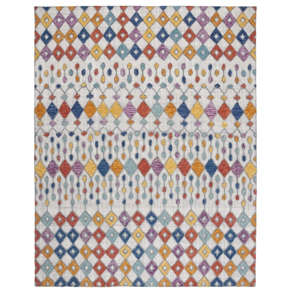SAFAVIEH Aspen Winfred Geometric Area Rug, Light Grey/Blue, 9' x 12'