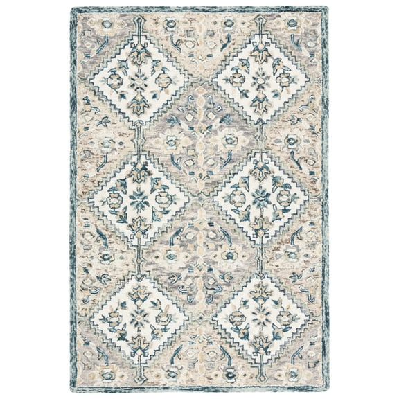 SAFAVIEH Aspen Zahara Geometric Area Rug, Grey/Ivory, 4' x 6'