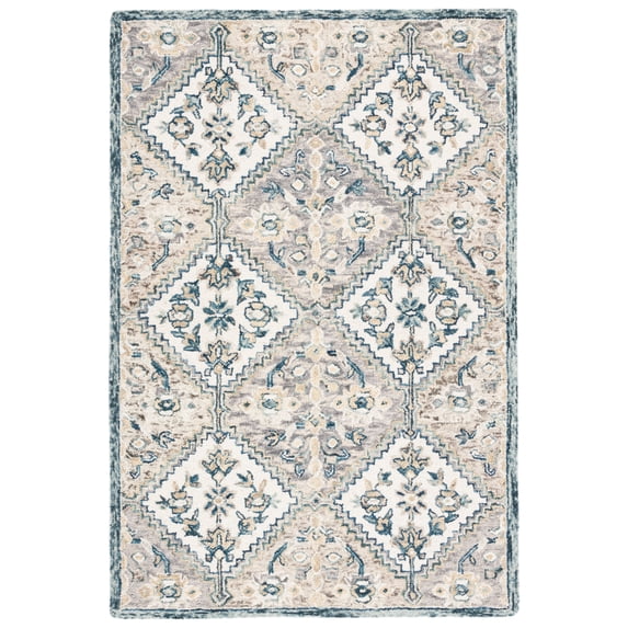 SAFAVIEH Aspen Zahara Geometric Area Rug, Grey/Ivory, 6' x 9'
