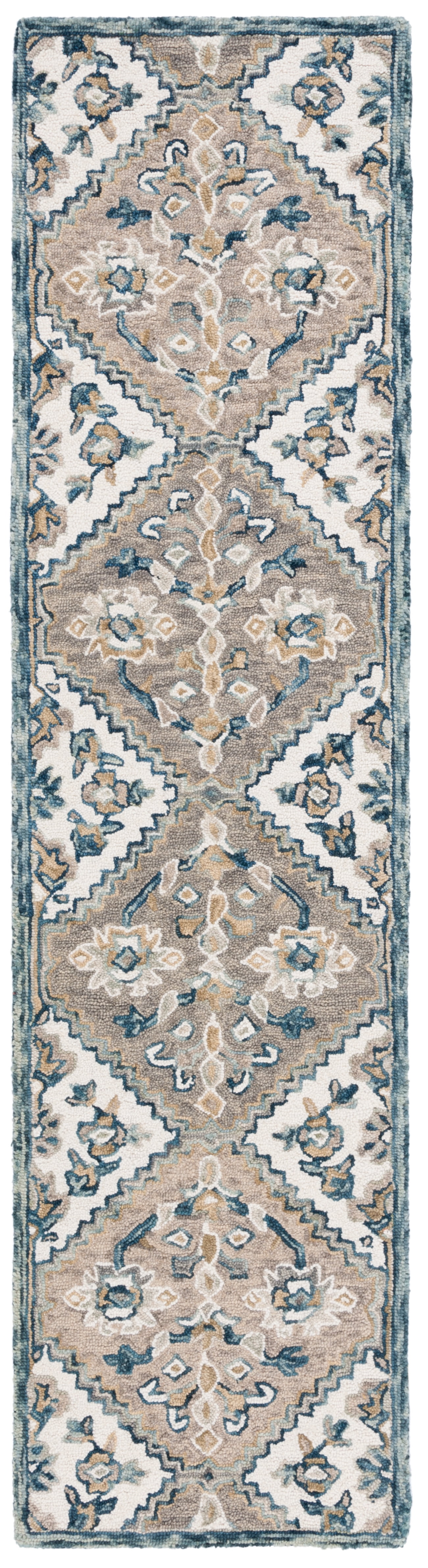 SAFAVIEH Aspen Zahara Geometric Runner Rug, Grey/Ivory, 2'3" x 9'