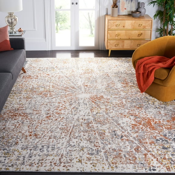 SAFAVIEH Aston Alys Abstract Area Rug, Ivory/Gray, 8' x 10'