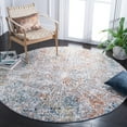 thumbnail image 1 of SAFAVIEH Aston Alys Abstract Area Rug, Ivory/Navy, 6'7" x 6'7" Round, 1 of 11