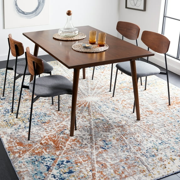 SAFAVIEH Aston Alys Abstract Area Rug, Ivory/Navy, 9' x 12'