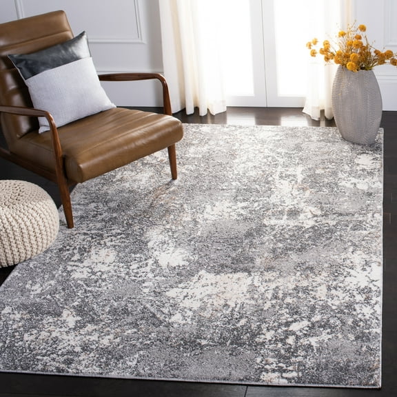SAFAVIEH Aston Aphrodite Abstract Area Rug, Light Gray/Gray, 5'3" x 7'7"
