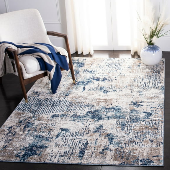 SAFAVIEH Aston Augustine Abstract Area Rug, Gray/Navy, 3' x 5'