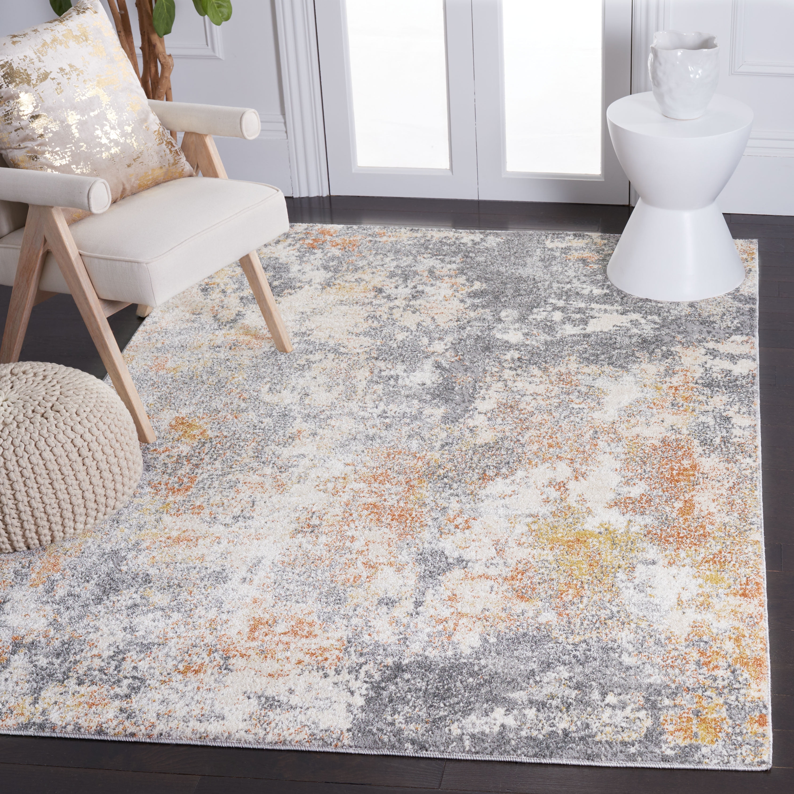 SAFAVIEH Aston Calanthia Abstract Area Rug, Gray/Gold, 3' x 5'