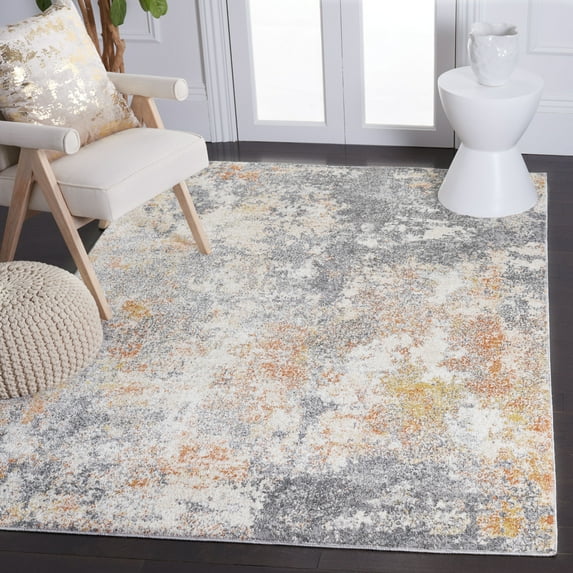 SAFAVIEH Aston Calanthia Abstract Area Rug, Gray/Gold, 4' x 6'