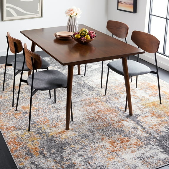 SAFAVIEH Aston Calanthia Abstract Area Rug, Gray/Gold, 9' x 12'