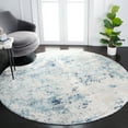 thumbnail image 1 of SAFAVIEH Aston Calanthia Abstract Area Rug, Ivory/Blue, 6'7" x 6'7" Round, 1 of 11