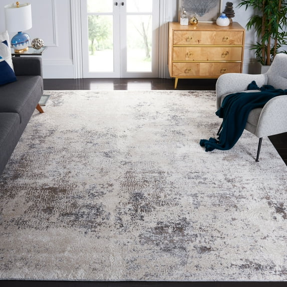 SAFAVIEH Aston Calanthia Abstract Area Rug, Ivory/Gray, 9' x 12'