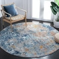 thumbnail image 1 of SAFAVIEH Aston Calanthia Abstract Area Rug, Navy/Gold, 6'7" x 6'7" Round, 1 of 10
