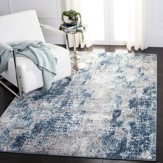 SAFAVIEH Aston Georgiana Abstract Area Rug, Navy/Gray, 3' x 5'