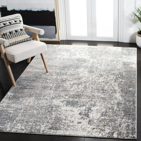 SAFAVIEH Aston Mackenzie Abstract Area Rug, Gray/Ivory, 4' x 6'