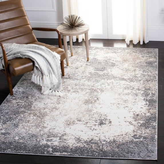 SAFAVIEH Aston Philander Abstract Area Rug, Gray/Ivory, 5'3" x 7'7"